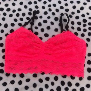 Neon pink PINK Bra